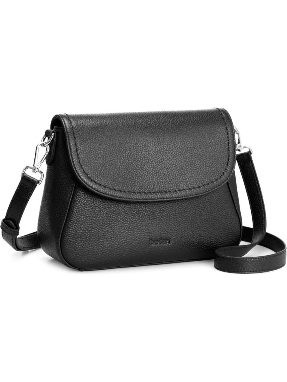 Genuine Leather RFID Blocking Crossbody Bag for Women - Small Flap Purse